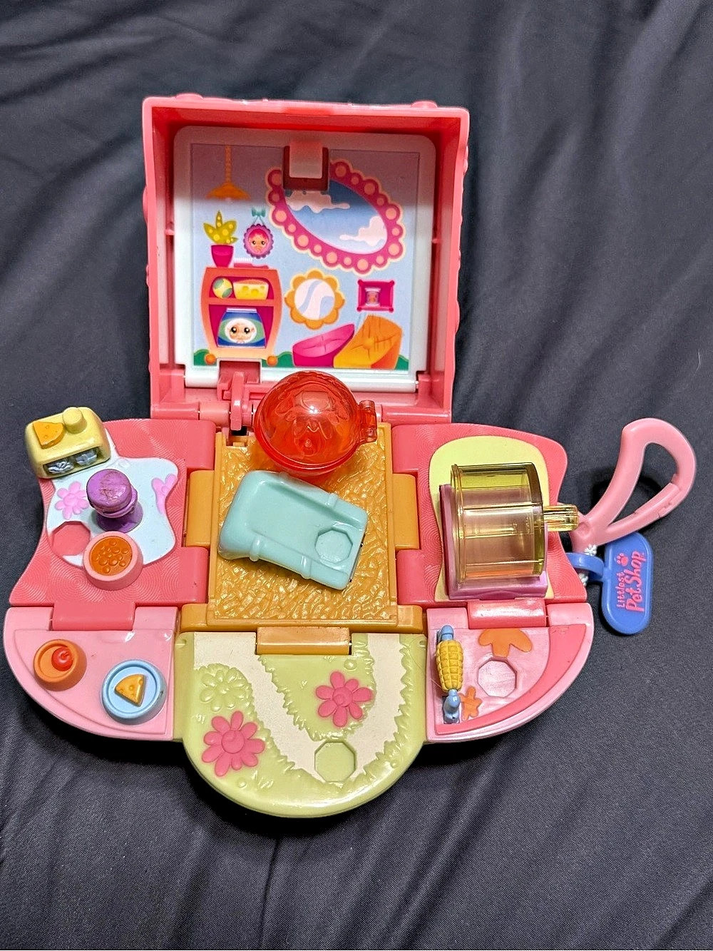 Hasbro Fold-Out Animal Playset Hamster LPS Teeniest Tiniest Pets vintage